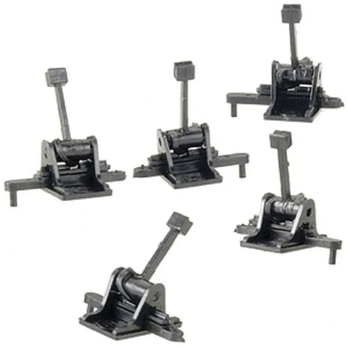 Caboose Industries HO Ground Throw Sprung 5 CAB5202S HO Track | Set of 5 Black Delrin Switch Throws thumbnail 1