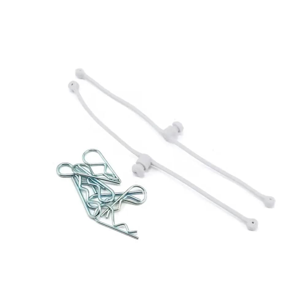 DU-BRO White Body Klip Retainer Set (2-Pack) | Mechanical Fastener for RC Vehicles