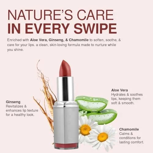 Palladio Herbal Lipstick Cosmopolitan 3.7g (0.13 Oz) | Rich Pigmented Creamy Formula thumbnail 5