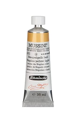 Schmincke Mussini Resin Oil Colors Naples Yellow Light 35 ml | Finest Artist's Oil Paint with High Lightfastness thumbnail 1