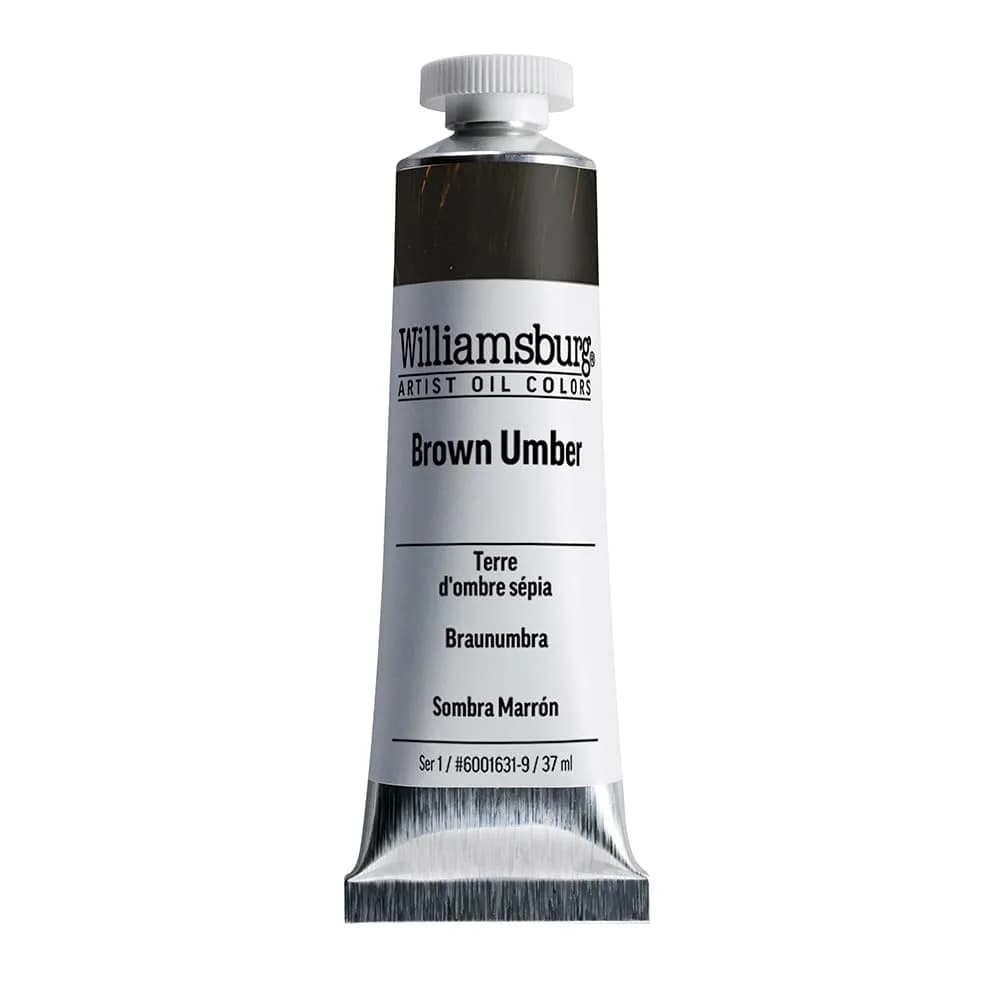 Williamsburg Artist Oil Colors, Brown Umber, 37 ml Tube | Professional-Grade Oil Paint for Artists