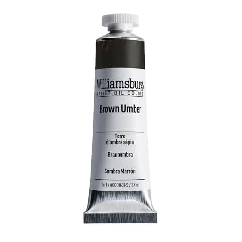Williamsburg Artist Oil Colors, Brown Umber, 37 ml Tube | Professional-Grade Oil Paint for Artists thumbnail 1