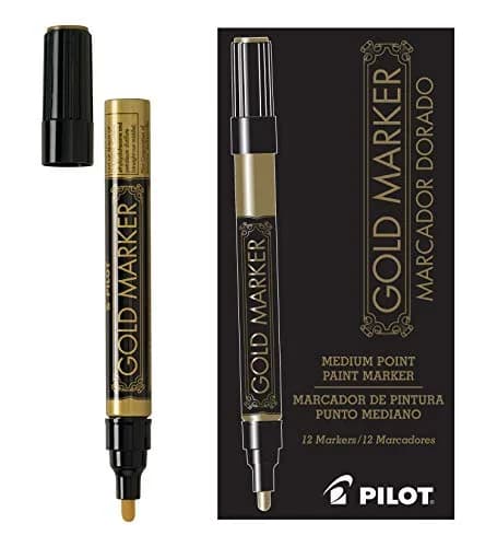 PILOT Extra Fine Point Permanent Markers, Gold Ink | Precise, Xylene-Free, 1-Pack thumbnail 1