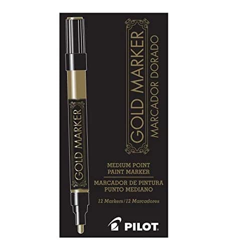 PILOT Extra Fine Point Permanent Markers, Gold Ink | Precise, Xylene-Free, 1-Pack thumbnail 2