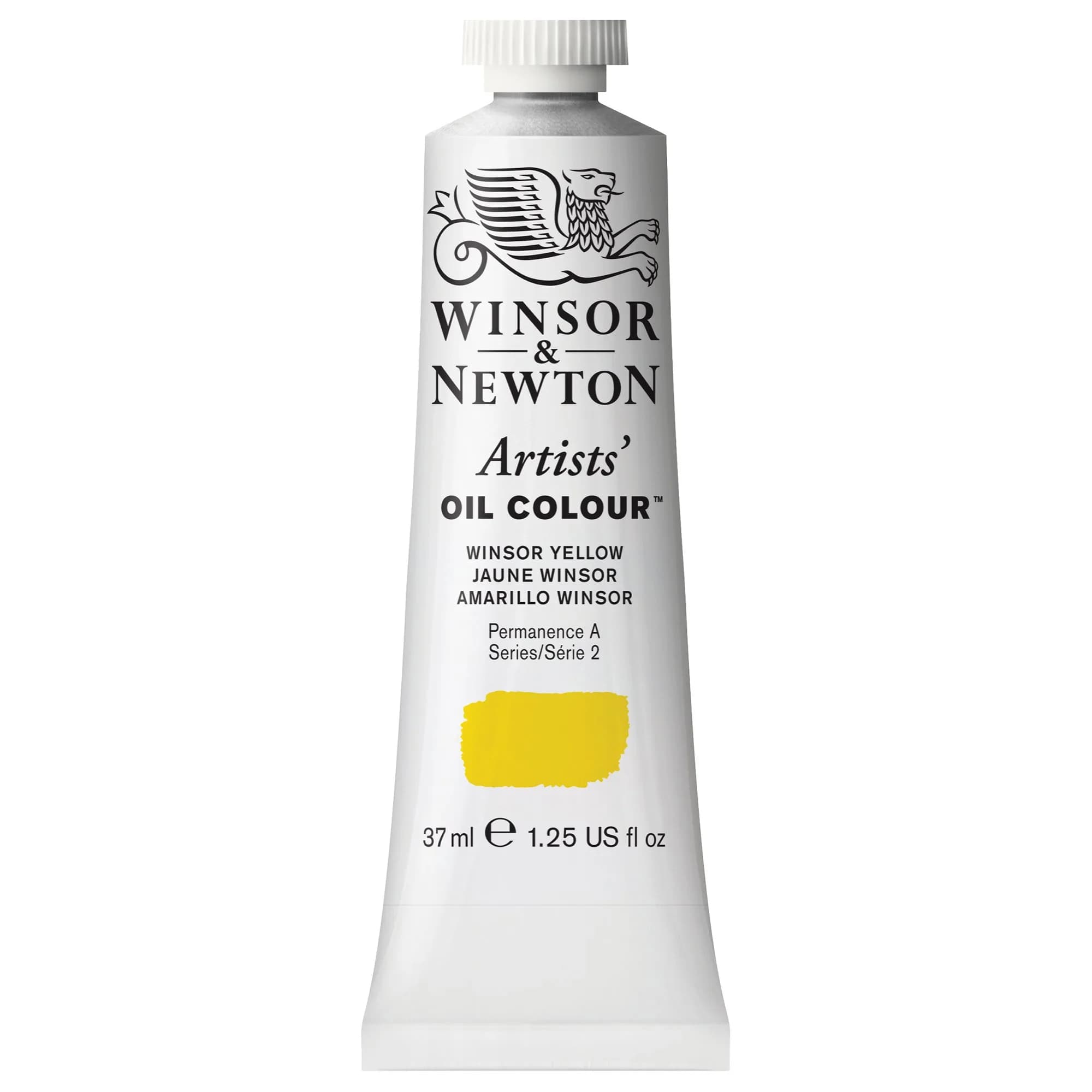 Winsor & Newton Artists' Oil Paint Titanium White 200ml (6.75 Fl Oz) | Professional Grade, Single Pigment — Winsor Yellow / 1.25-oz Tube