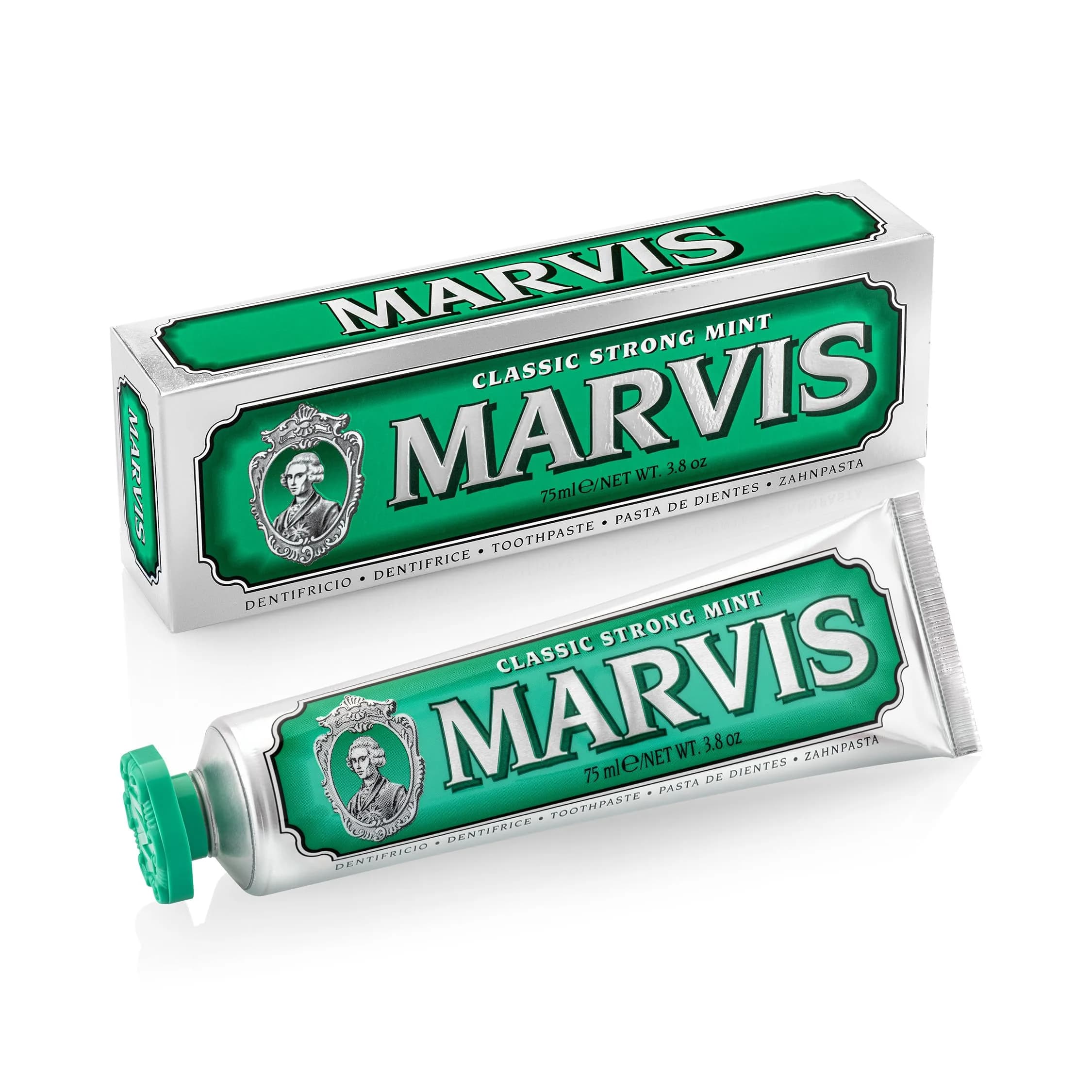 Marvis Classic Strong Mint Toothpaste 108g (3.8 oz) | Fluoride-Free, Vegan, Made in Italy - main product image