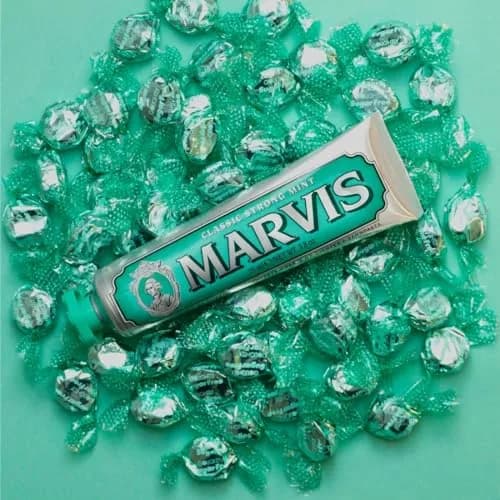 Marvis Classic Strong Mint Toothpaste 108g (3.8 oz) | Fluoride-Free, Vegan, Made in Italy thumbnail 4