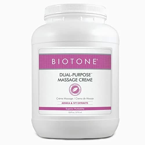 BIOTONE Dual-Purpose Massage Crème 128 Ounce | Effortless Glide, Skin Benefits, USA Made thumbnail 1