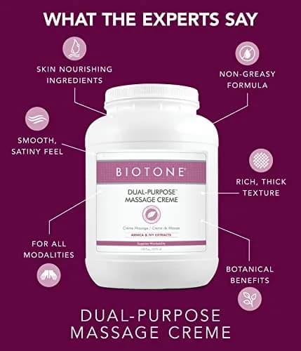 BIOTONE Dual-Purpose Massage Crème 128 Ounce | Effortless Glide, Skin Benefits, USA Made thumbnail 5