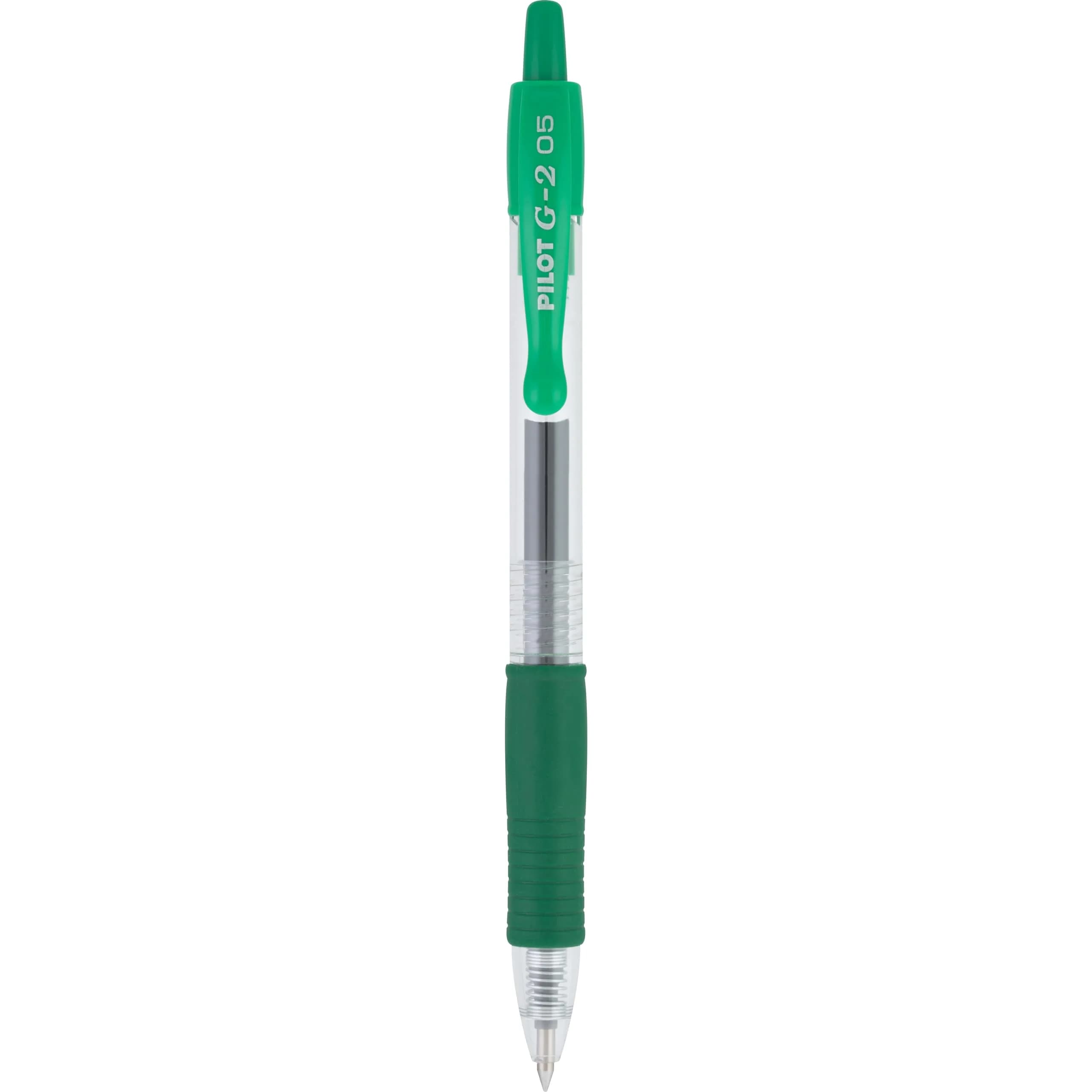 PILOT G2 Premium Gel Roller Pens, Extra Fine Point 0.5 mm, Green Ink, Pack of 12 - view 4