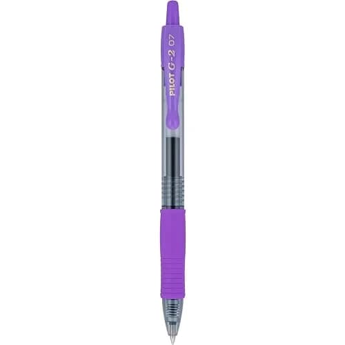 Pilot G2 Premium Gel Roller Pens, Fine Point 0.7 mm, Purple Ink, Pack of 12 | Smooth Ink Flow Writing Instrument thumbnail 5