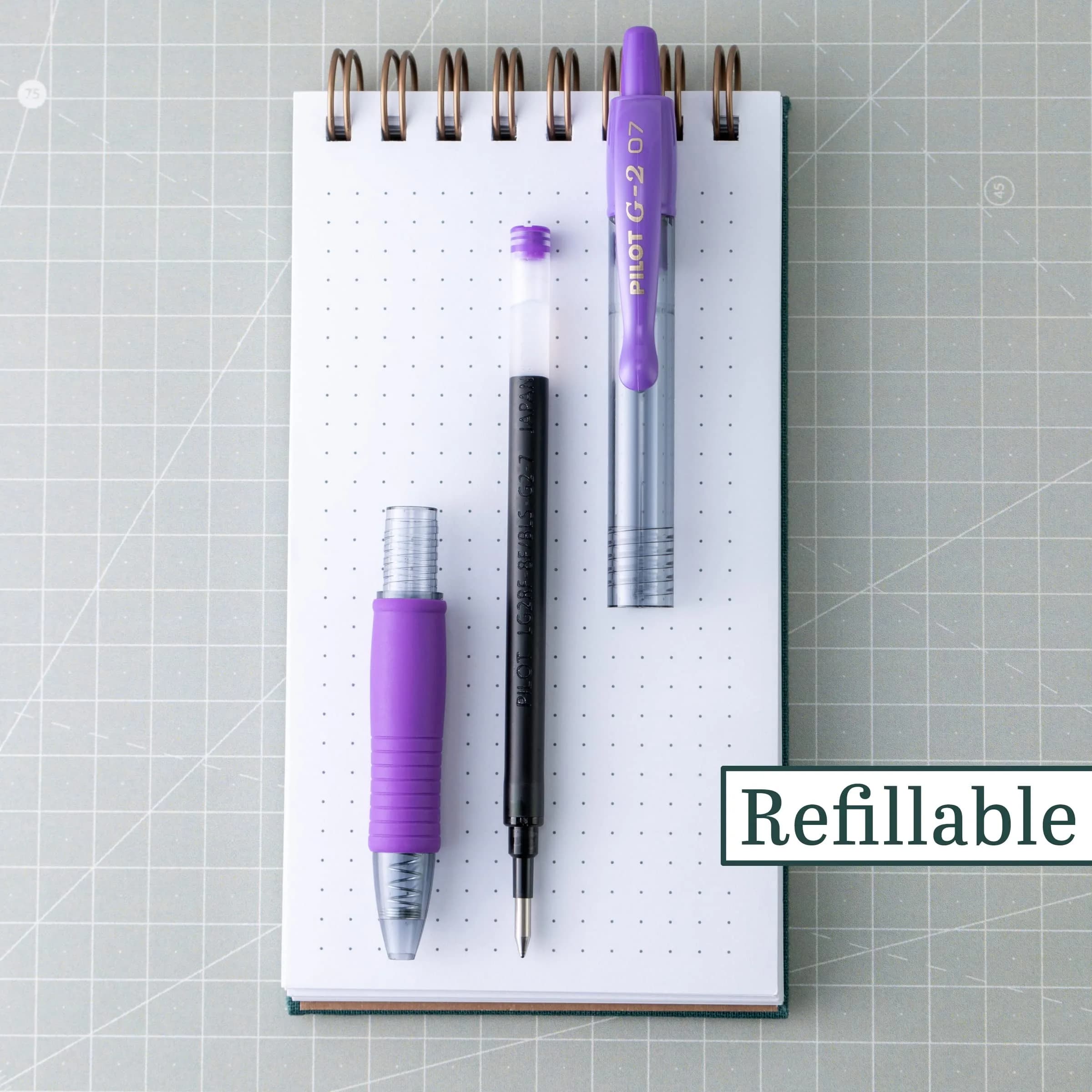 Pilot G2 Premium Gel Roller Pens, Fine Point 0.7mm, Iris Purple Ink, Pack of 12 | Smooth Writing for Students & Office - view 2