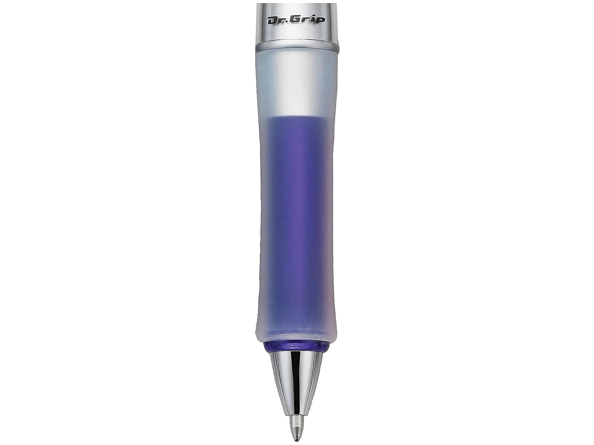 PILOT Dr. Grip Center of Gravity Ballpoint Pen, Black Ink, Medium Point, Blue Grip | Ergonomic Design for Reduced Writing Stress - view 2