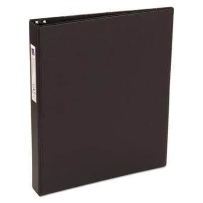 Avery Standard 3 Ring Binder, 1" Round Rings, Black | Light Workload Organizer thumbnail 4