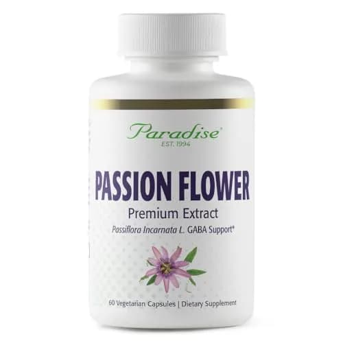 Paradise Herbs Passion Flower Vegan Non-GMO Gluten Free 60 Capsules | Calming Support & Bioavailability thumbnail 1