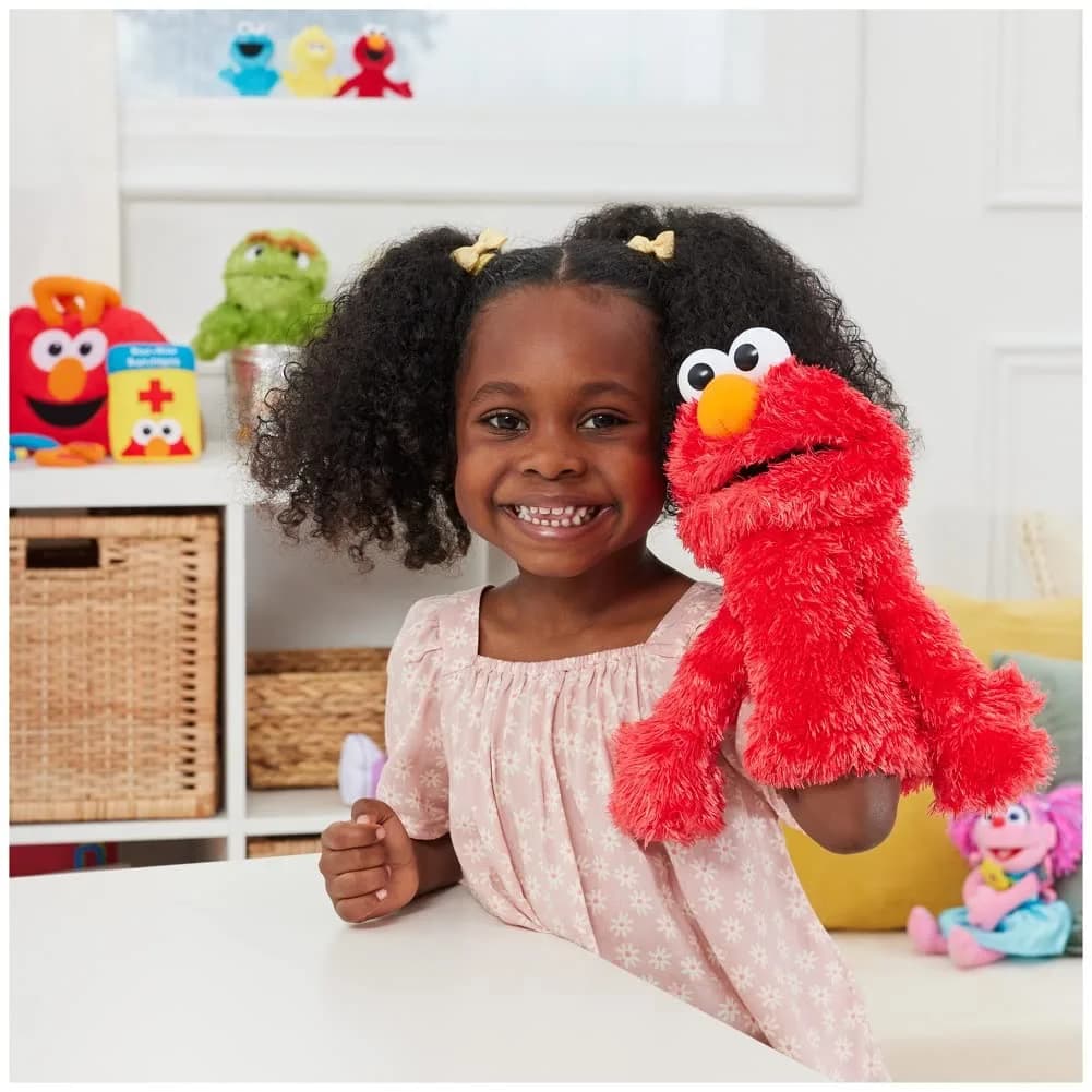 GUND Sesame Street Elmo 11-Inch Plush Hand Puppet | Soft, Huggable, Ages 1+ - view 5