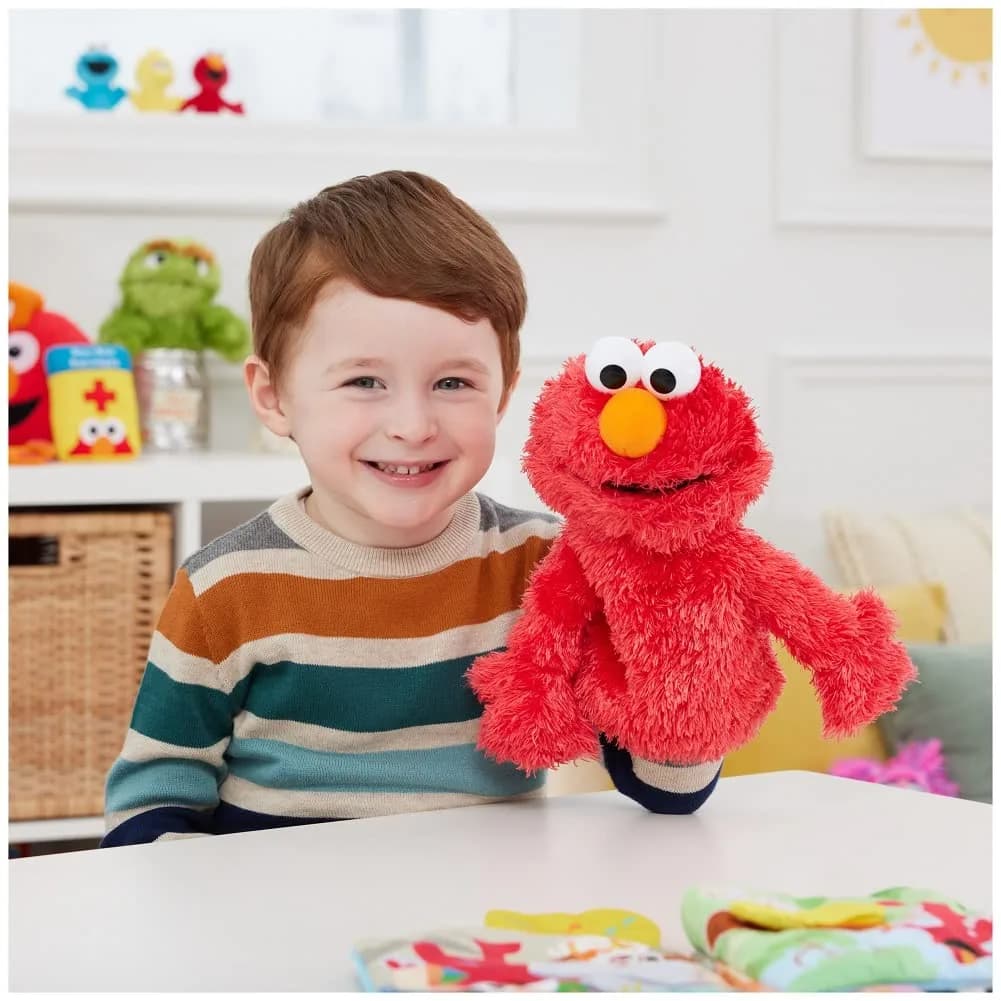 GUND Sesame Street Elmo 11-Inch Plush Hand Puppet | Soft, Huggable, Ages 1+ - view 2