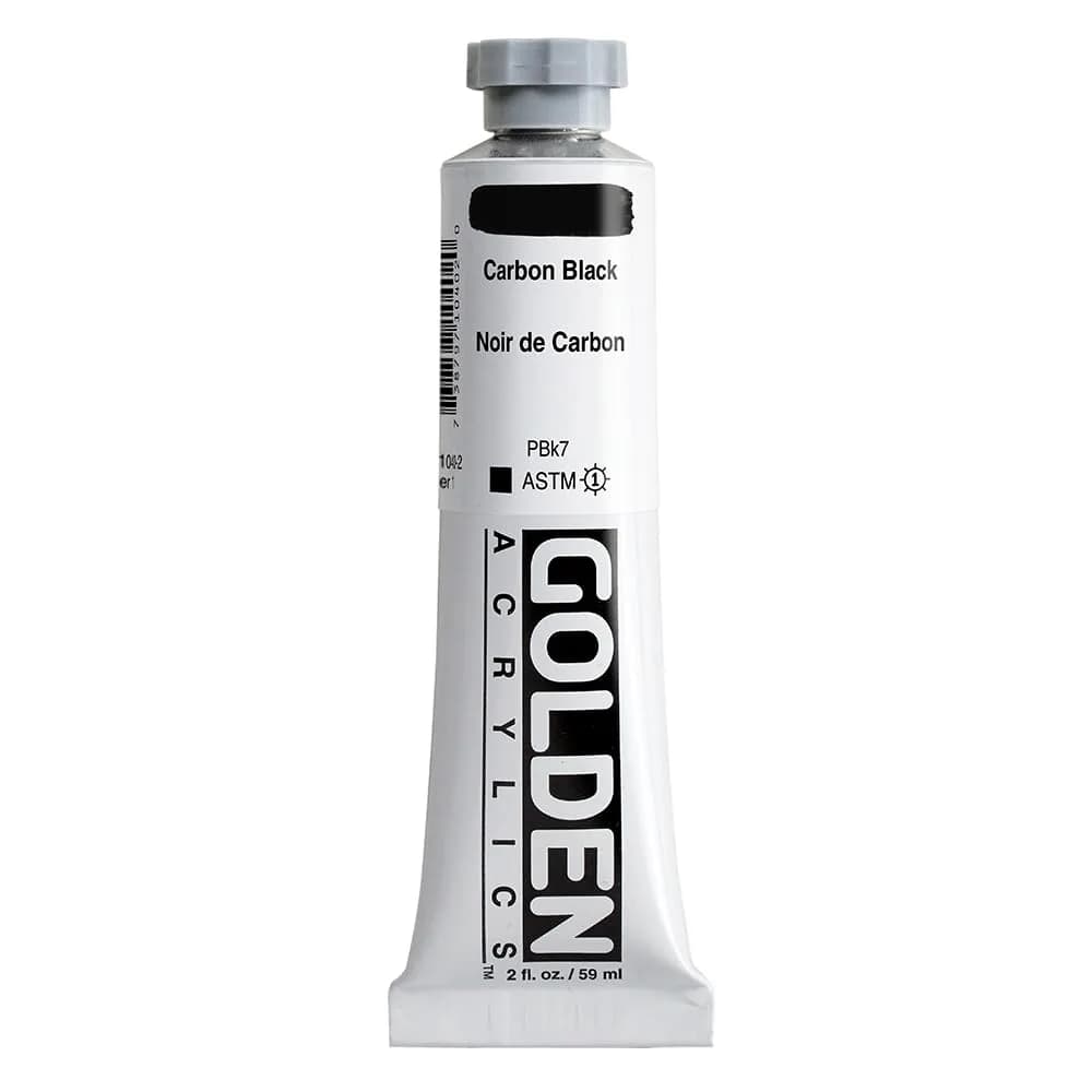 GOLDEN Heavy Body Acrylic Paint Carbon Black 59ml (2 fl. oz.) | ASTM Lightfastness I - main product image