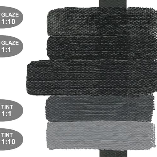 GOLDEN Heavy Body Acrylic Paint Carbon Black 59ml (2 fl. oz.) | ASTM Lightfastness I thumbnail 4