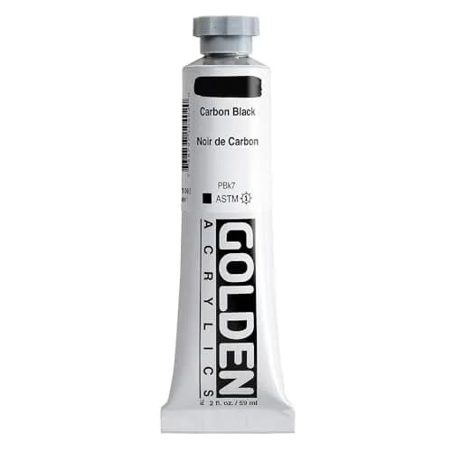 GOLDEN Heavy Body Acrylic Paint Carbon Black 59ml (2 fl. oz.) | ASTM Lightfastness I thumbnail 1