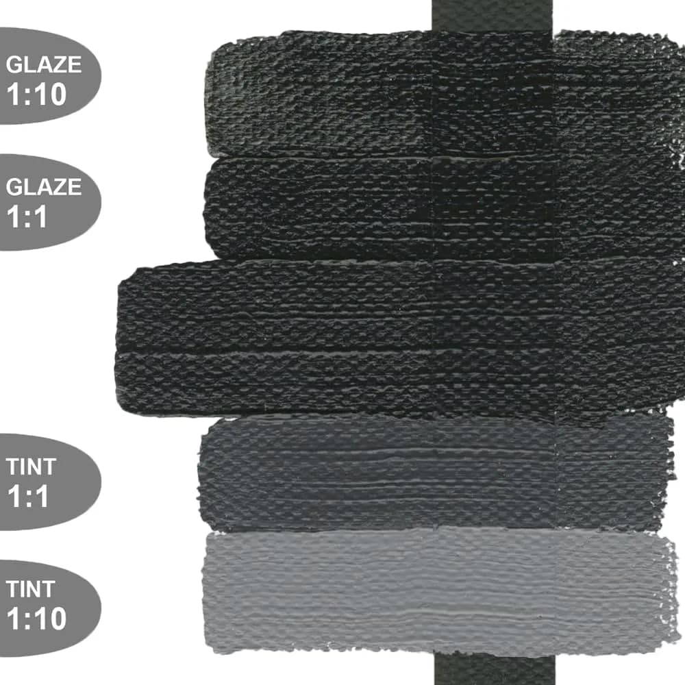 GOLDEN Heavy Body Acrylic Paint Carbon Black 59ml (2 fl. oz.) | ASTM Lightfastness I - view 4
