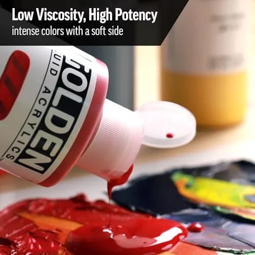 GOLDEN Fluid Acrylics Burnt Sienna 473ml (16 fl. oz.) | ASTM Lightfastness I thumbnail 5