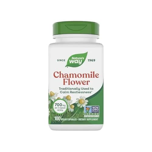 Nature's Way Chamomile Flower Capsules 700mg (100 Count / 50 Servings) | Traditional Calming Support thumbnail 1