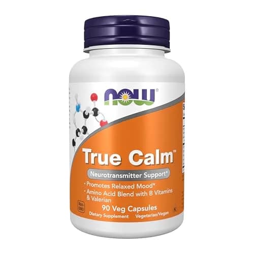 NOW Foods True Calm Stress Relief Supplement 90 Veg Capsules | Supports Calming Neurotransmitters thumbnail 1