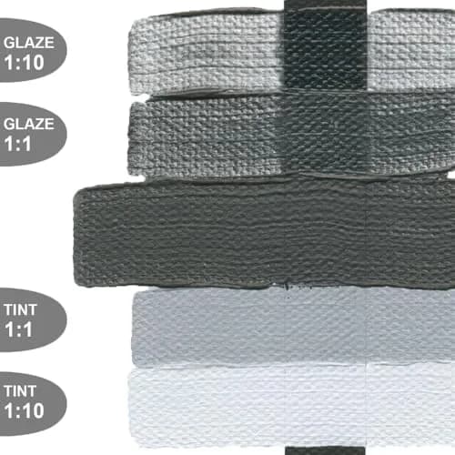 GOLDEN Heavy Body Acrylics, Graphite Gray, 2 fl. oz. Tube | Thick, smooth, pigment-rich artist paint thumbnail 4