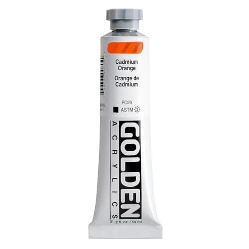 GOLDEN Heavy Body Acrylic Paint Cadmium Orange 59ml (2 fl. oz.) | ASTM Lightfastness I Opaque thumbnail 1