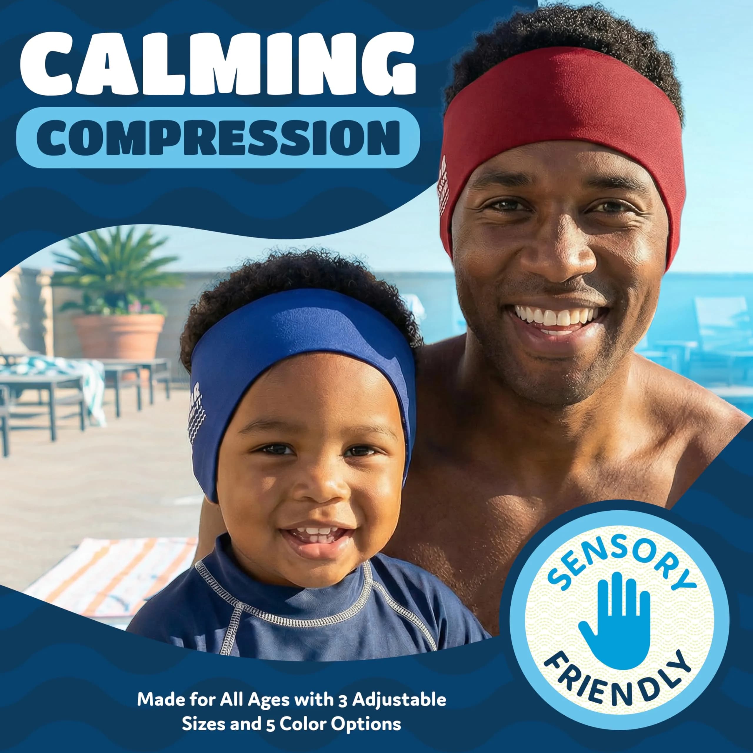 Ear Band-It Original Swimming Headband Teal Large | Doctor-Invented Ear Protection for Kids & Adults - view 5
