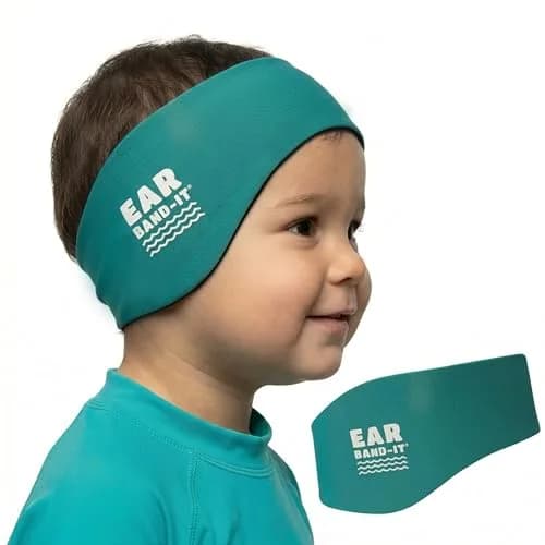 Ear Band-It Original Swimming Headband Teal Large | Doctor-Invented Ear Protection for Kids & Adults thumbnail 1