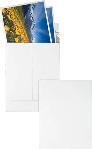 Quality Park Photo Document Mailers 9" x 11.5" | Rigid Stay Flat Envelopes, White Recycled Fiberboard thumbnail 5