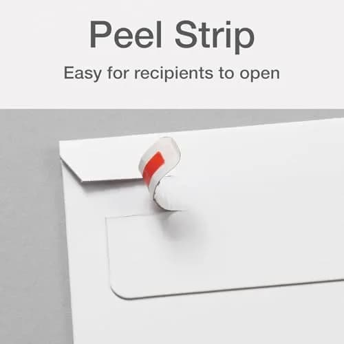 Quality Park Photo Document Mailers 9" x 11.5" | Rigid Stay Flat Envelopes, White Recycled Fiberboard thumbnail 3