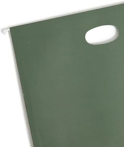 Smead Hanging File Pockets with Full-Height Gusset, 1.75" Expansion, Letter Size, Standard Green, 25 per Box | 11.75" W x 9.25" H thumbnail 6