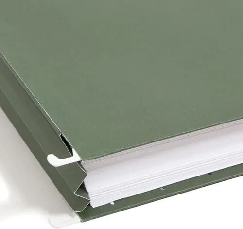 Smead Hanging File Pockets with Full-Height Gusset, 1.75" Expansion, Letter Size, Standard Green, 25 per Box | 11.75" W x 9.25" H thumbnail 3