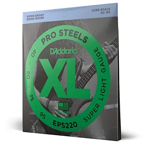 D'Addario XL ProSteels Bass Strings EPS220 Super Light 40-95 (4-String Set) | Bright Punch & Tight Lows thumbnail 1