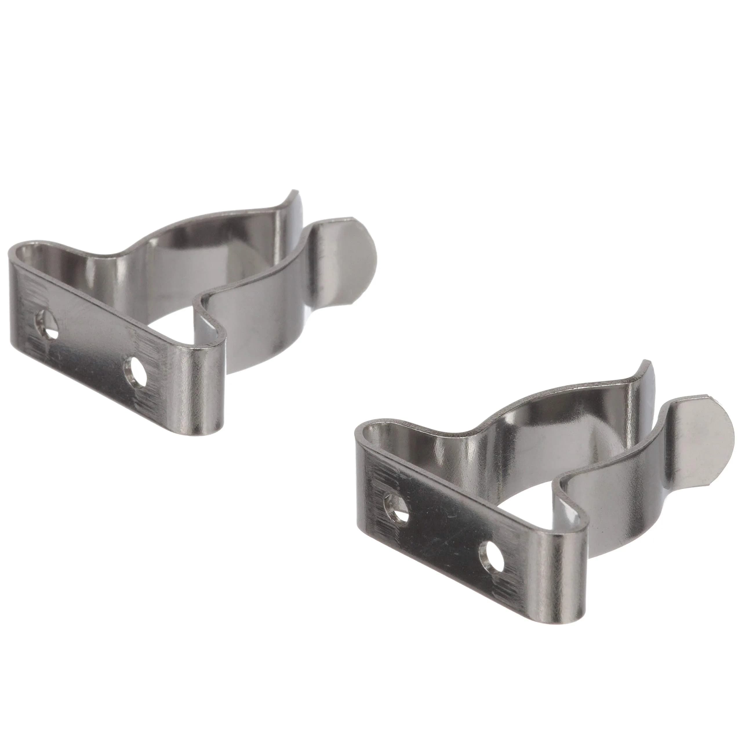 Seachoice Spring Clamps, Pack of 2, Polished Stainless Steel, 5/8-1.25 In. | Securely Holds Boat Hooks, Hoses, and Gaffs — One Size