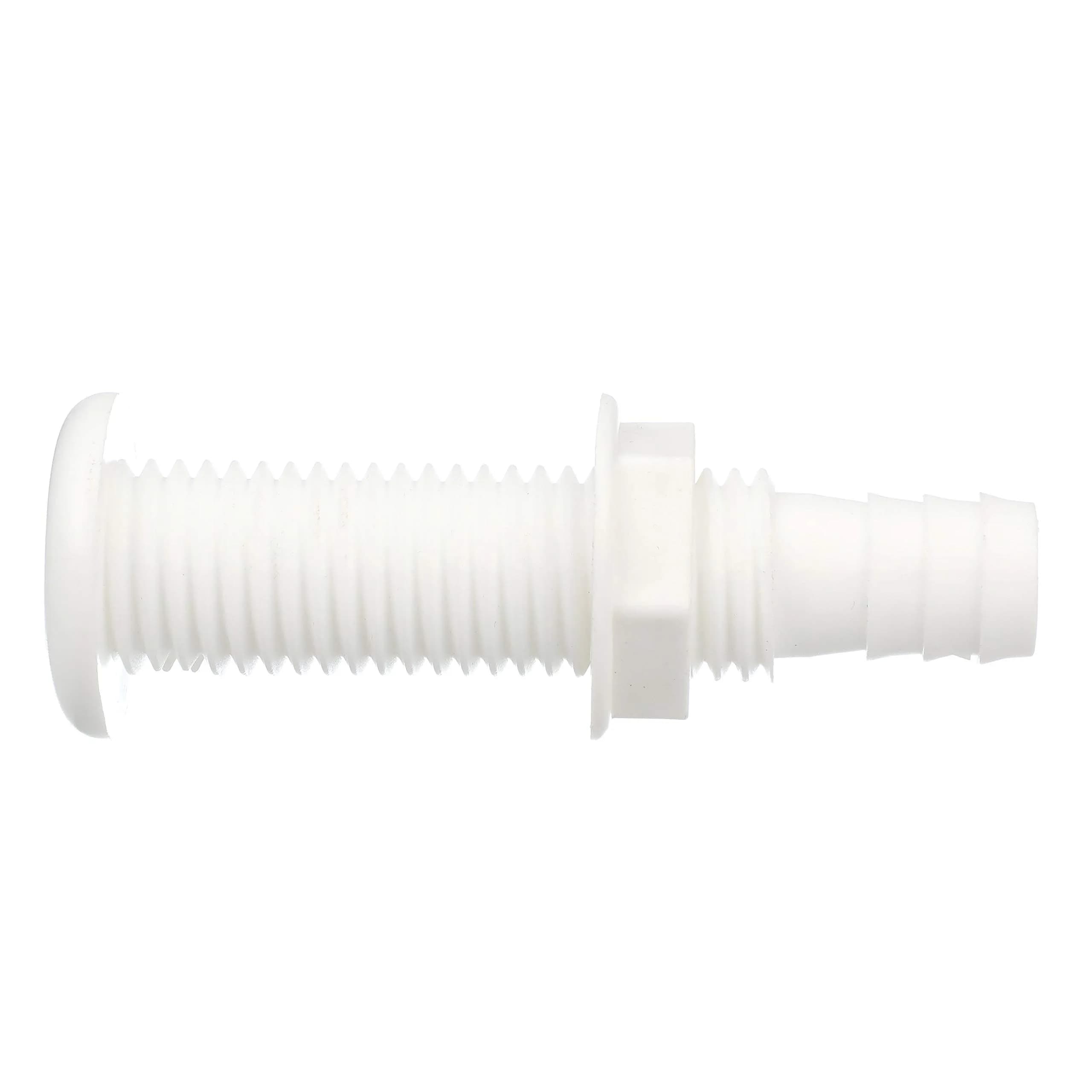 Seachoice Polypropylene Extra Long Thru-Hull Connector for 3/4 in. ID Hose, White Finish | Reliable Marine Fitting