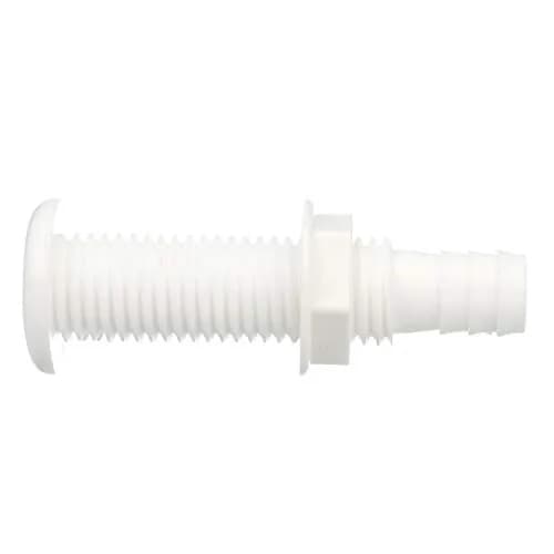 Seachoice Polypropylene Extra Long Thru-Hull Connector for 3/4 in. ID Hose, White Finish | Reliable Marine Fitting thumbnail 1
