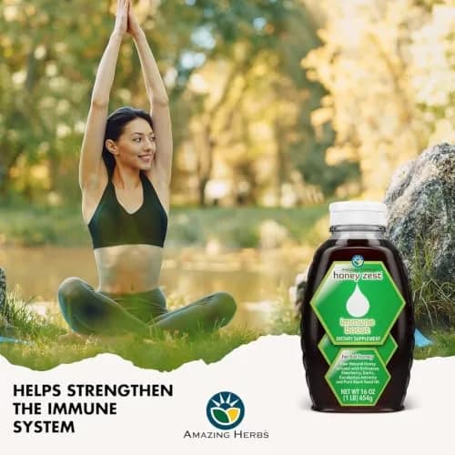 Amazing Herbs Natural Honey Herbal Honey 473ml (16 Fl Oz) | Antioxidant Support for Adults thumbnail 6