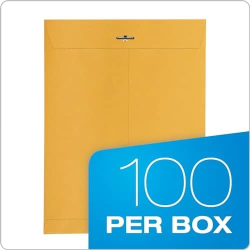 Quality Park 10" x 13" Clasp Envelopes Heavy 32 lb Brown Kraft | Durable Office & Mailing Staple thumbnail 4