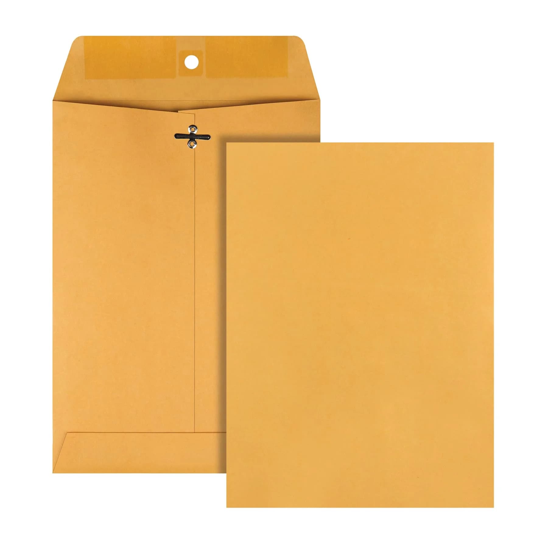 Quality Park 7 x 10 Clasp Envelopes | Moisture-Activated Gummed Flap, Heavy Kraft Paper, 100/Box - main product image