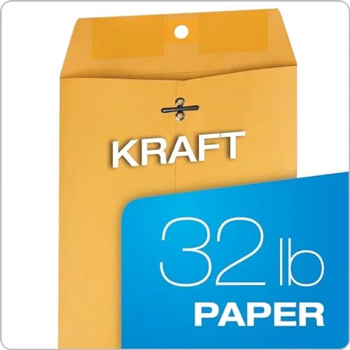 Quality Park 6 x 9 Clasp Envelopes | Gummed & Metal Clasp Closure, 28 lb Kraft Paper, 100 Pack thumbnail 5