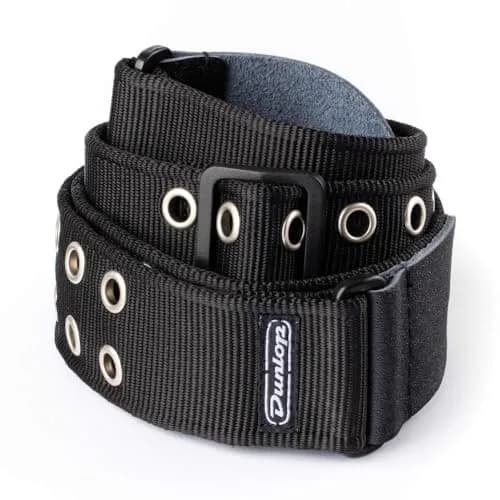 Jim Dunlop D3819BK Black Grommet Strap | Adjustable 38"-65" (96.5-165cm) Heavy Duty Guitar Strap thumbnail 1