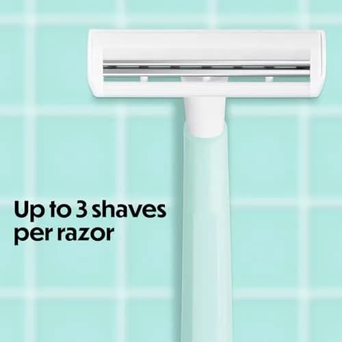 BIC Silky Touch Women's Disposable Razors with 2 Blades, Pretty Pastel Handles, 10 Count Value Pack | Smooth Shave for Sensitive Skin thumbnail 5