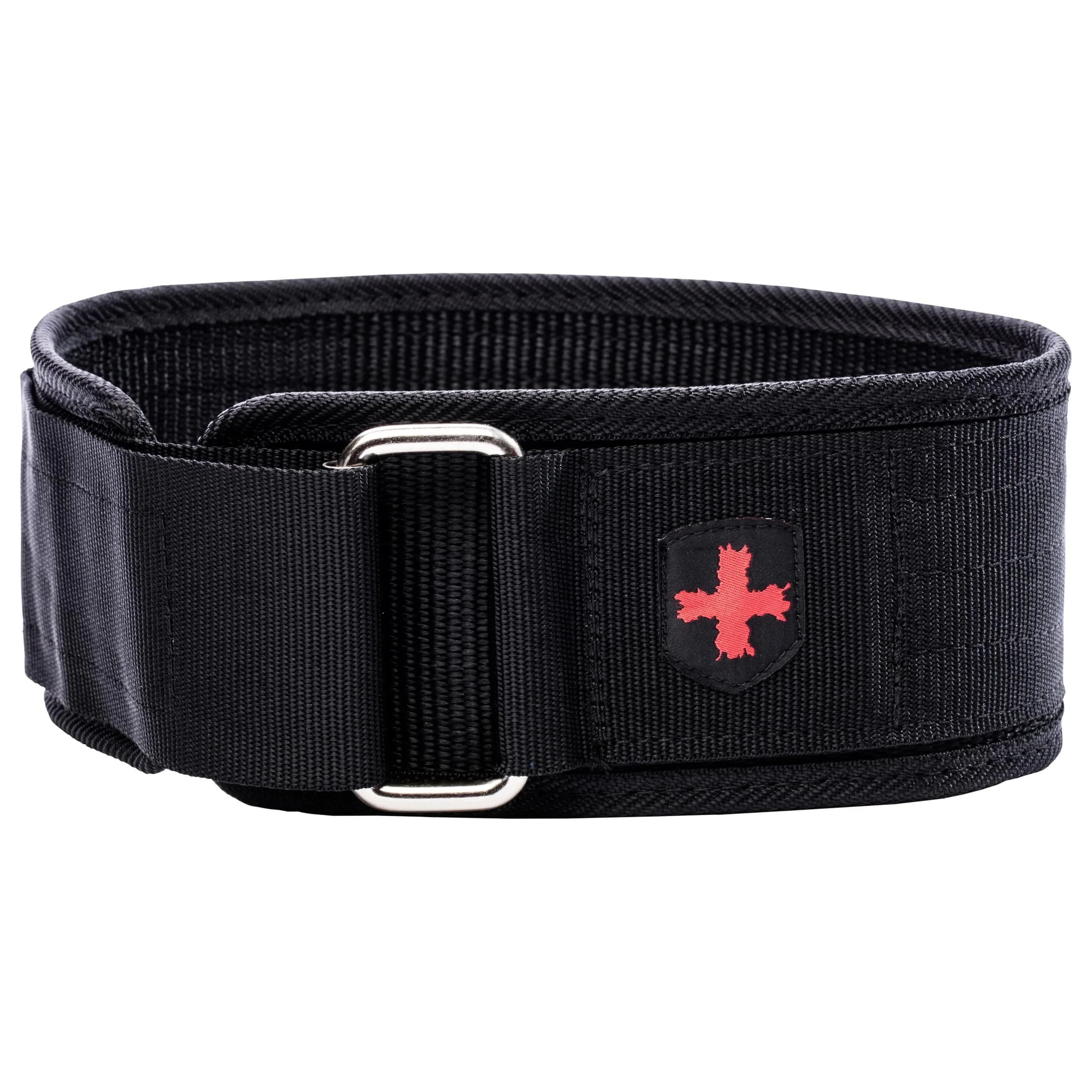 Harbinger 4-Inch Nylon Weightlifting Belt, Small, Black | Supports 24-29 Inch Waist - main product image