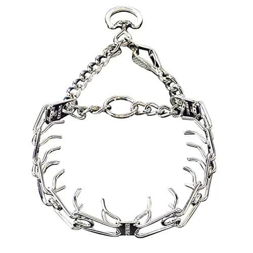 Herm Sprenger Chrome Plated Steel Training Prong Collar with Quick Release Snap for Dogs, 21-22 in (55cm) x 3mm, Neck Size UP to 18 inches — Dog