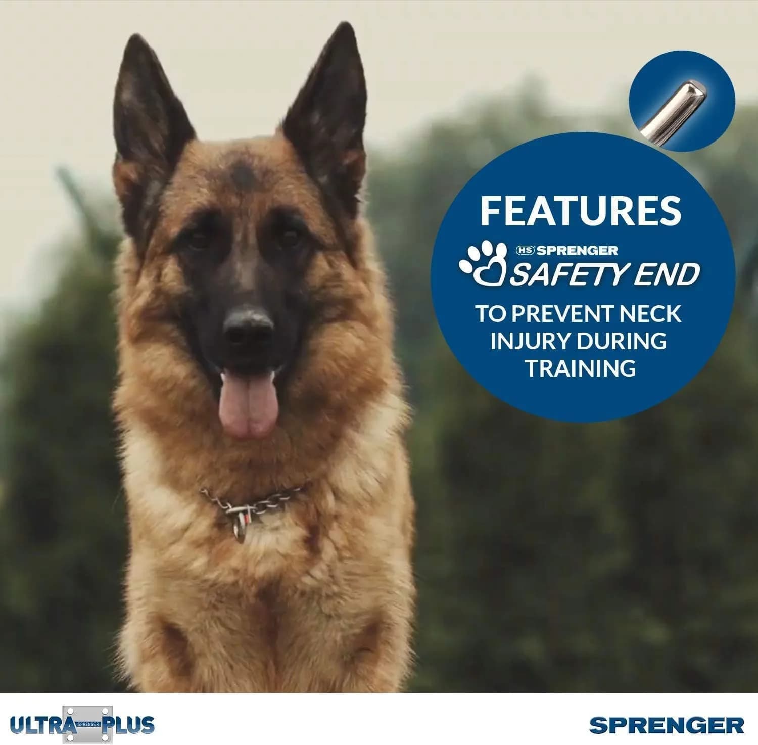 Herm Sprenger Chrome Plated Steel Training Prong Collar with Quick Release Snap for Dogs, 58cm (23in) x 3.2mm, Neck Size Up to 19 Inches - view 7