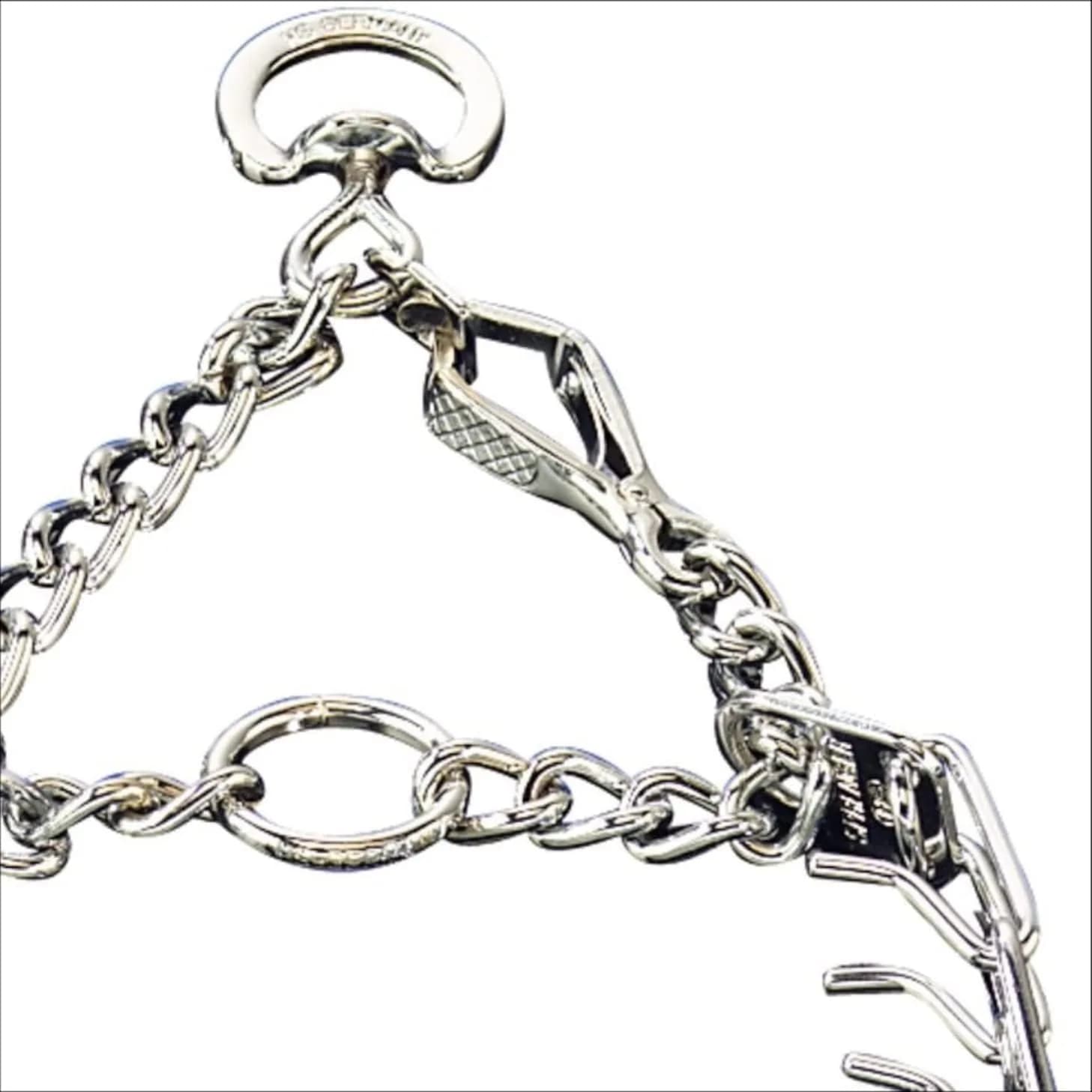 Herm Sprenger Chrome Plated Steel Training Prong Collar with Quick Release Snap for Dogs, 58cm (23in) x 3.2mm, Neck Size Up to 19 Inches - view 4
